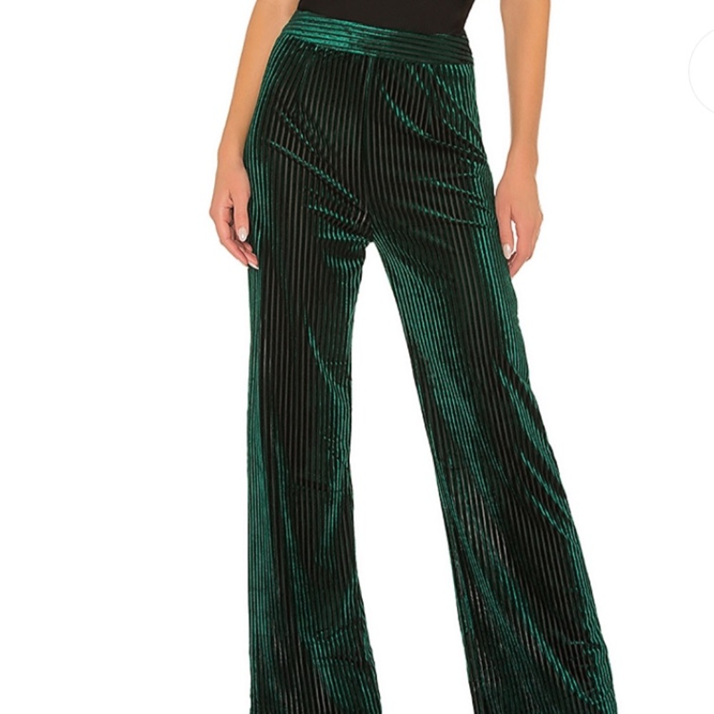 Superdown Green Alicia Wide Leg Pant
